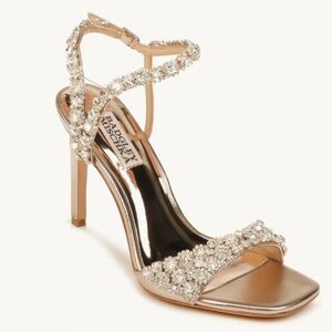 Badgley Mischka Clara Embellished Heeled Sandal Brand new in box. Size 7 $235